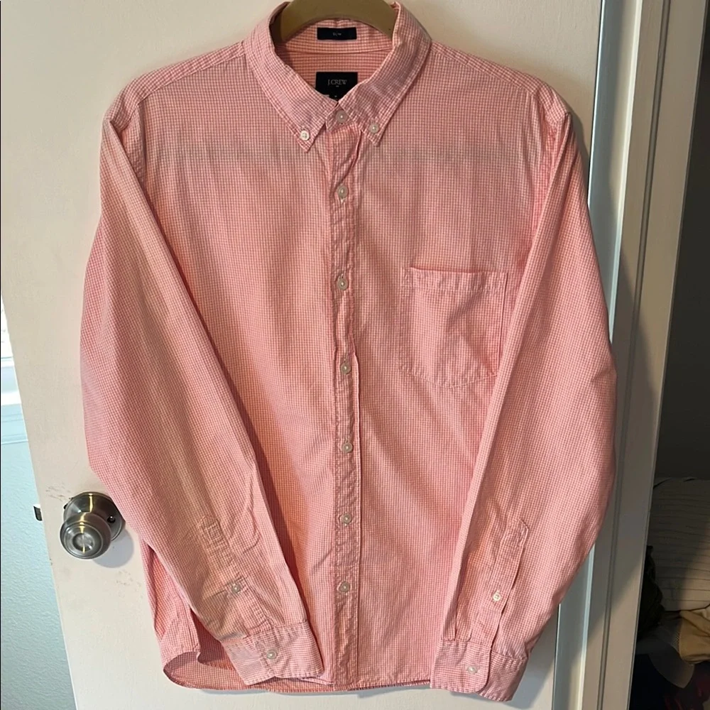 J. Crew Men's Light Pink Button-Down Oxford Shirt